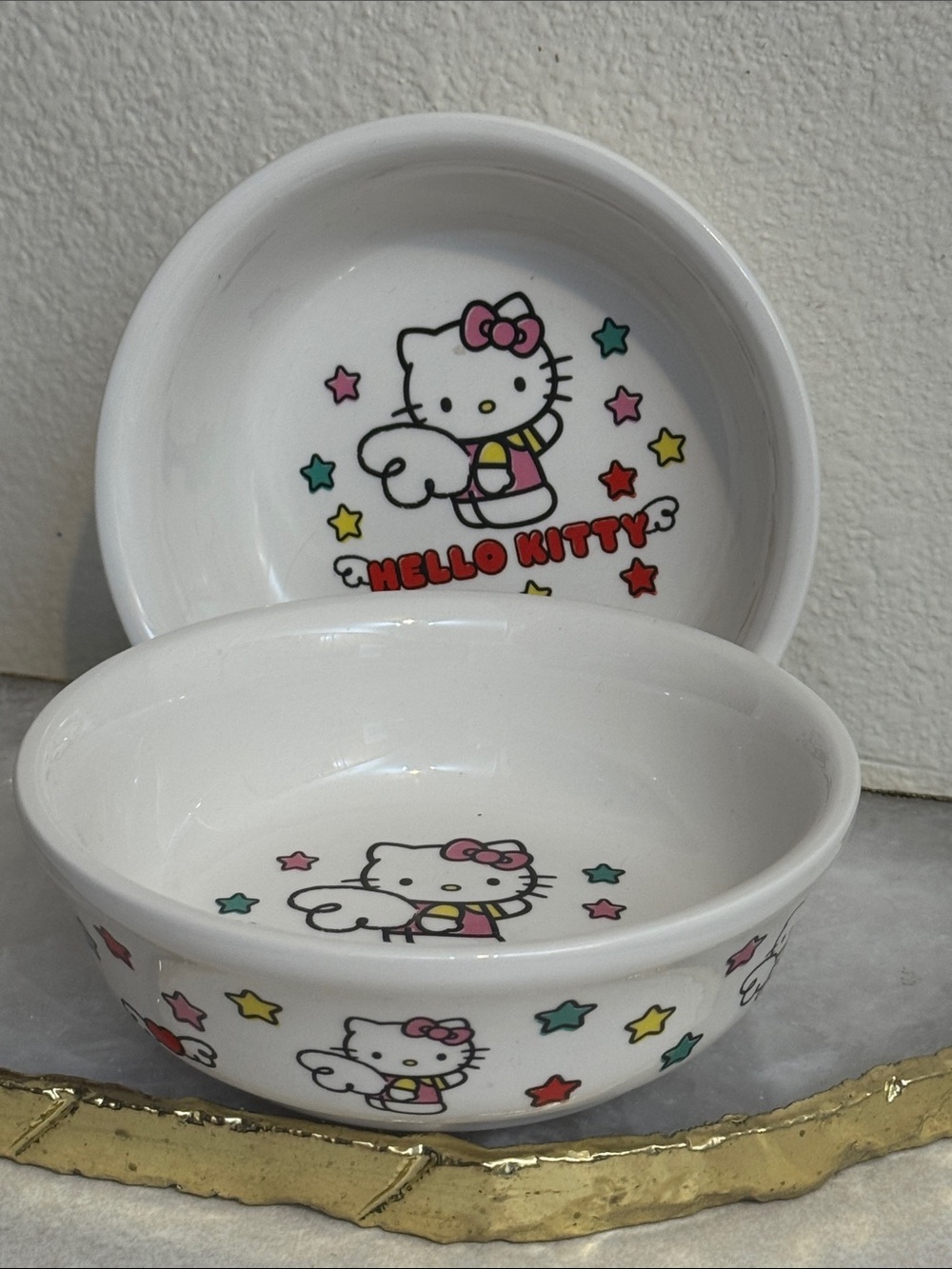 Hello Kitty Ceramic Pet Bowl Set